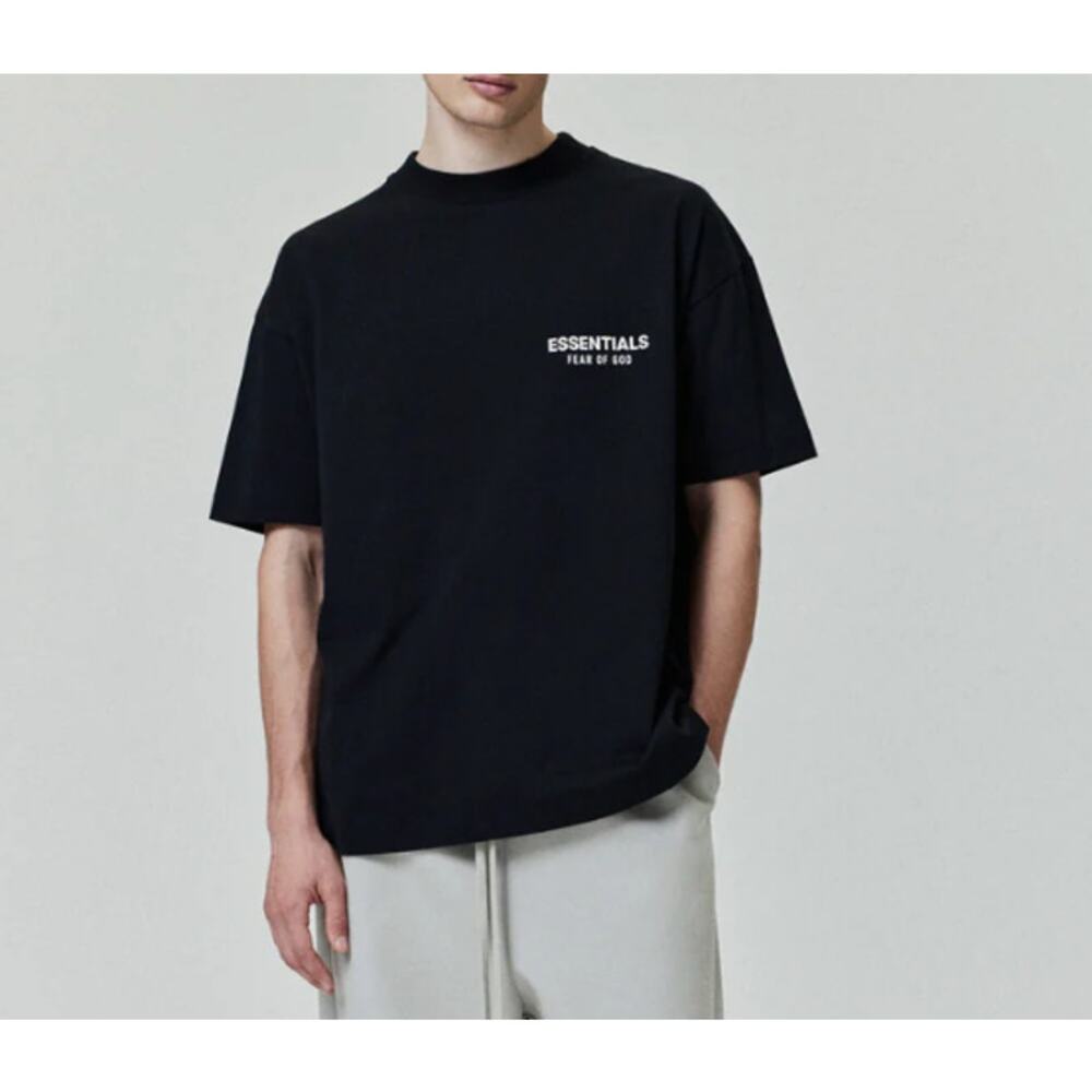NWT Jet Black Fear of God Essentials Classic Short Sleeve Tee SMALL - Picture 7 of 7